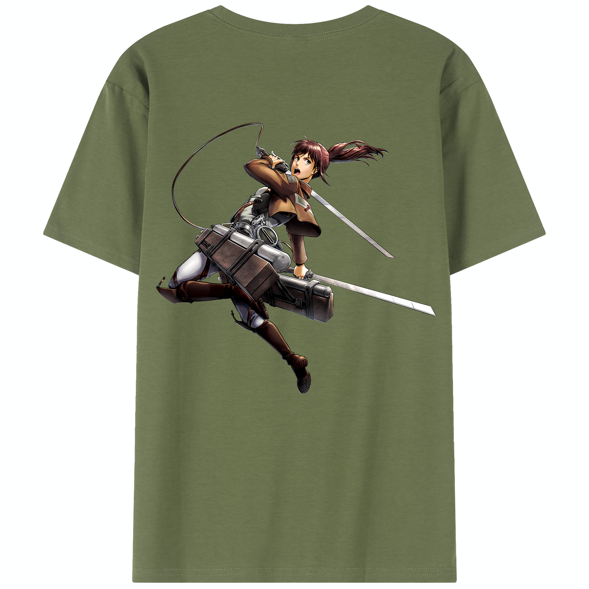 （画像用） 進撃の巨人 サシャ·ブラウス Attack on Titan Sasha Blaus 綿100％半袖Tシャツ（背面プリント）